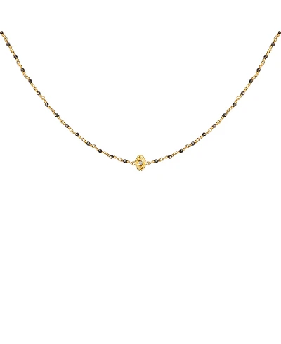 Boundless Optimism - Pyrite Evil Eye Charm Necklace