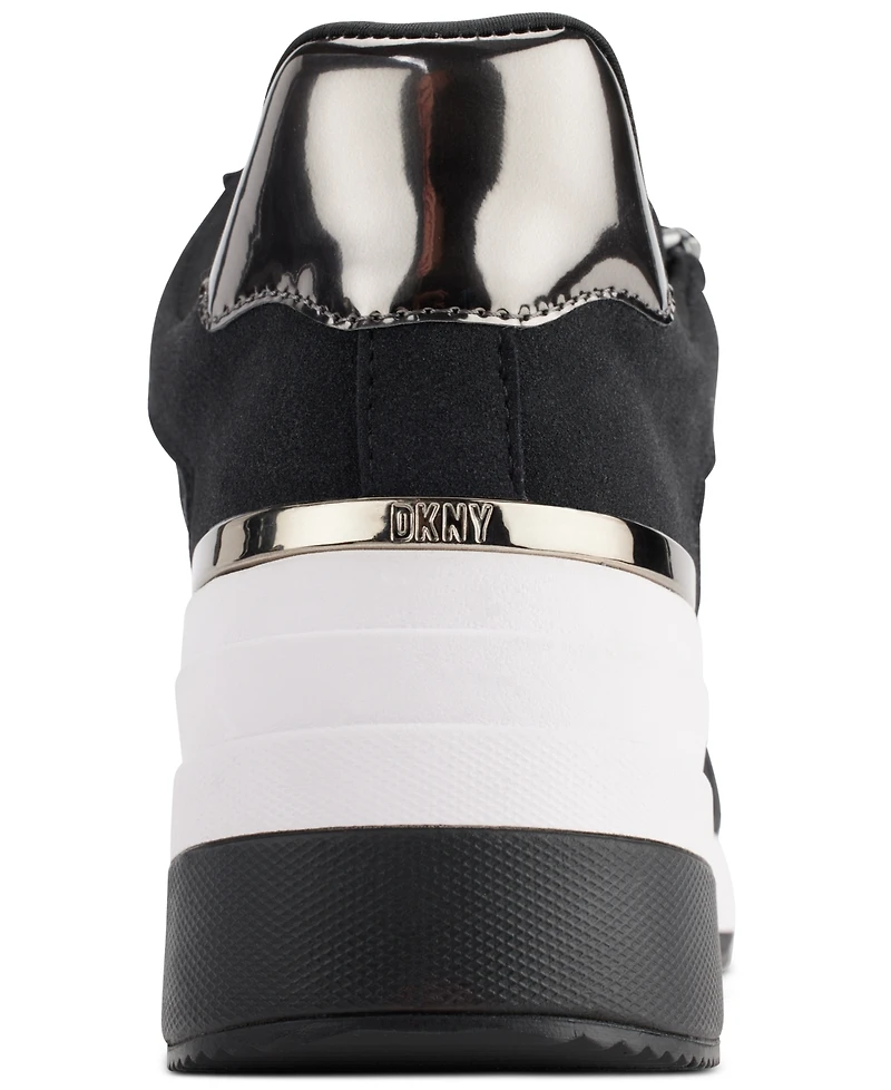 Dkny Kaden Lace-Up Zip Wedge Sneakers