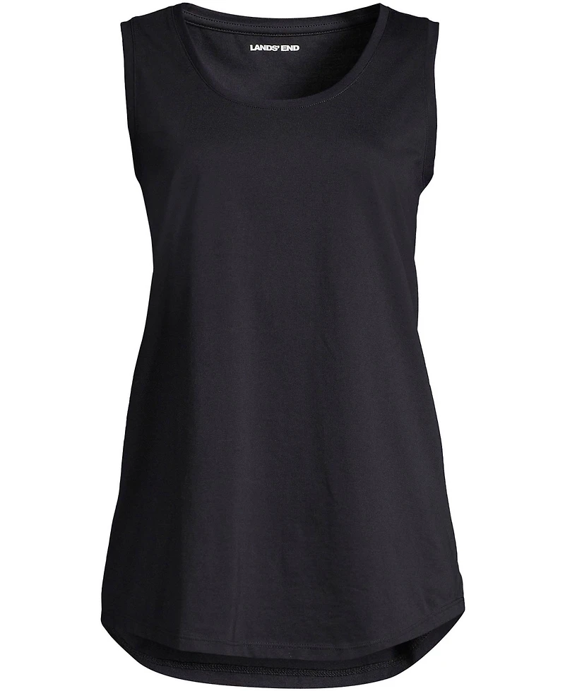 Lands' End Women's Petite Supima Cotton Tunic Tank Top