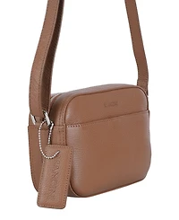 Mancini Pebbled Collection Clara Leather Small Crossbody Bag