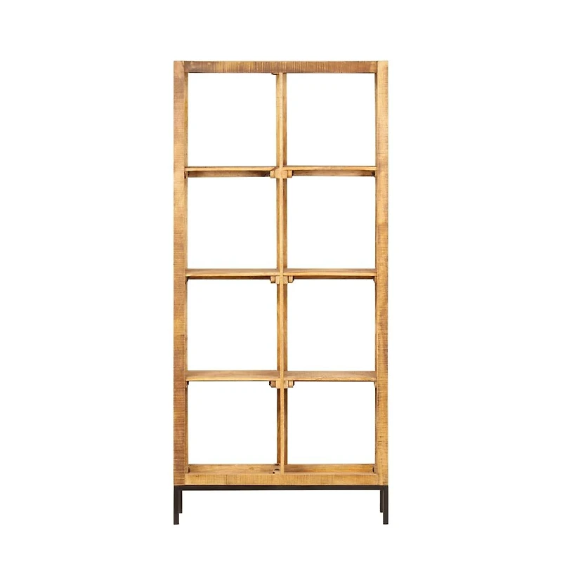 Bookshelf 31.5"x9.8"x68.9" Solid Mango Wood