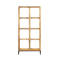Bookshelf 31.5"x9.8"x68.9" Solid Mango Wood