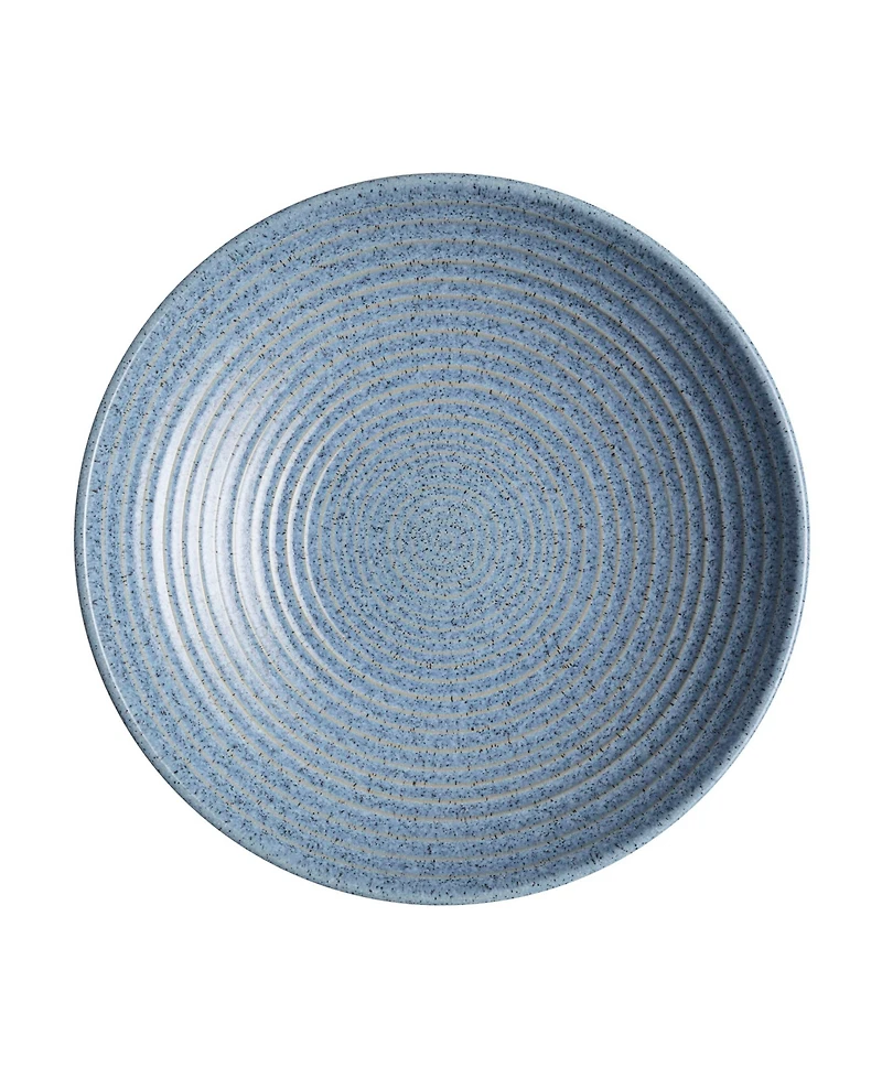 Denby Studio Blue Flint Large Ridged Bowl