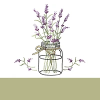 Kate Aurora Montauk Accents Lavender Floral Embellished Complete 3 Piece Kitchen Curtain Tier & Valance Set