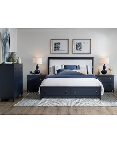 Summerland 3pc Set (King Upholstered Storage Bed, Chest, Nightstand)