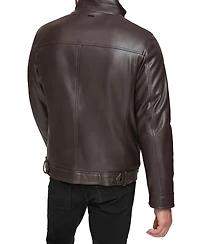 Calvin Klein Men's Faux Leather Moto Jacket, Created for Macy's