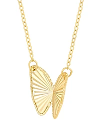 Italian Gold Butterfly 18" Pendant Necklace in 10k Gold