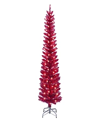 Puleo 6' Pre-Lit Tinsel Artificial Tree