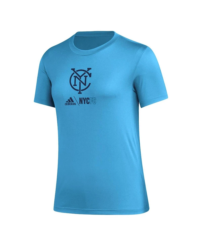Women's adidas Light Blue New York City Fc Aeroready Club Icon T-shirt