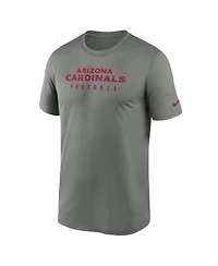 Men's Nike Heather Gray Arizona Cardinals Sideline Legend Performance T-shirt