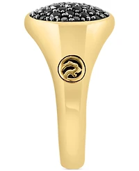 Effy Men's Black Spinel Cluster Ring (7/8 ct. t.w.) in 14k Gold-Plated Sterling Silver