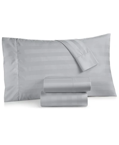Last Act! Charter Club 1.5" Stripe 550 Thread Count 100% Cotton 4-Pc. Sheet Set, California King, Exclusively at Macy's
