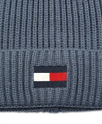 Tommy Hilfiger Men's Fisherman Ribbed-Knit Logo Beanie