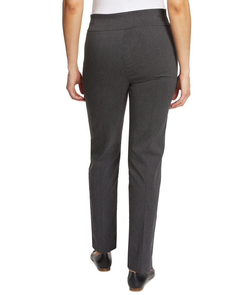 Gloria Vanderbilt Women's Tummy-Control Pull-On Slim Trousers, Regular, Short & Long