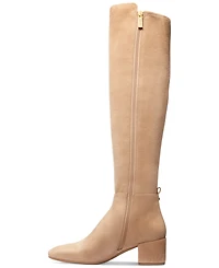 Michael Michael Kors Women's Braden Zip Up Suede Knee High Boots