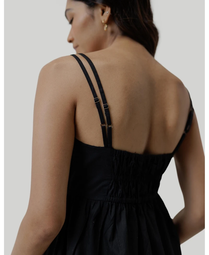 Reistor Women's Strappy Gathered Midi Dress