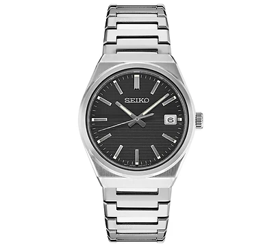 Seiko Men's Essentials Stainless Steel Bracelet Watch 39mm