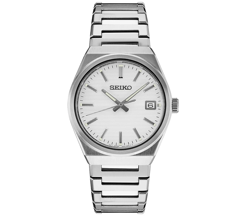 Seiko Men's Essentials Stainless Steel Bracelet Watch 39mm