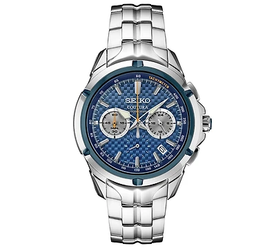 Seiko Men's Chronograph Coutura Stainless Steel Bracelet Watch 42mm