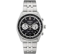 Seiko Men's Chronograph Essentials Stainless Steel Bracelet Watch 42mm