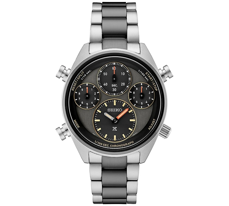 Seiko Men's Chronograph Prospex Speedtimer Two-Tone Stainless Steel Bracelet Watch 44mm