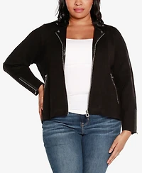Belldini Black Label Plus Motorcycle Sweater Jacket