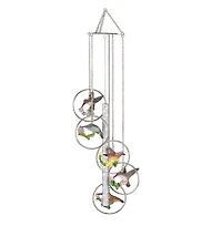24" Long 5-Ring Polyresin Hummingbird Wind Chime