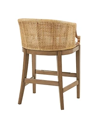 Martha Stewart Collection Playa 25" High Handcrafted Rattan Counter Stool
