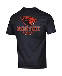 Men's Champion Black Oregon State Beavers Stack 2-Hit T-shirt