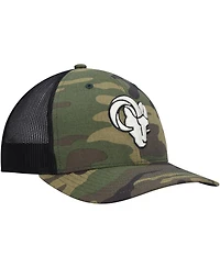 Men's '47 Brand Camo, Black Los Angeles Rams Trucker Adjustable Hat