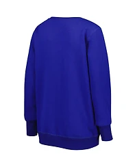 Women's Cuce Royal Los Angeles Rams Deep V-Neck Pullover Sweatshirt