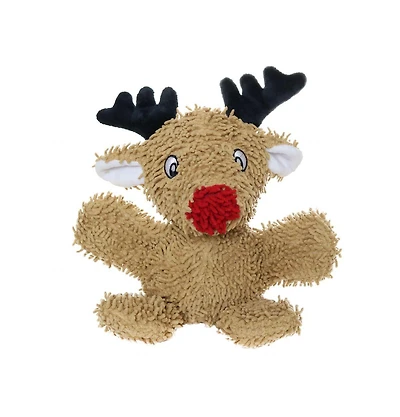 Mighty Microfiber Ball Med Reindeer, Durable Squeaky Holiday Dog Toy