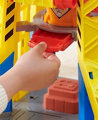 Rubble & Crew, Bark Yard Crane Tower Playset with Rubble Action Figure, Toy Bulldozer Kinetic Build-It Play Sand, Kids Toys for Boys Girls 3 Plus