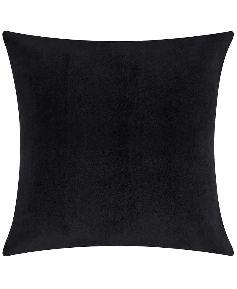 Edie@Home Halloween Velvet Peace Skeleton Decorative Pillow, 18" x 18"