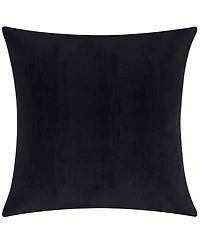 Edie@Home Halloween Velvet Peace Skeleton Decorative Pillow, 18" x 18"