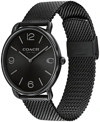 Coach Unisex Elliot Black Stainless Steel Mesh Bracelet Watch 41mm