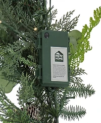 National Tree Company 9' Hgtv Home Collection Pre-Lit Winter Garden Garland