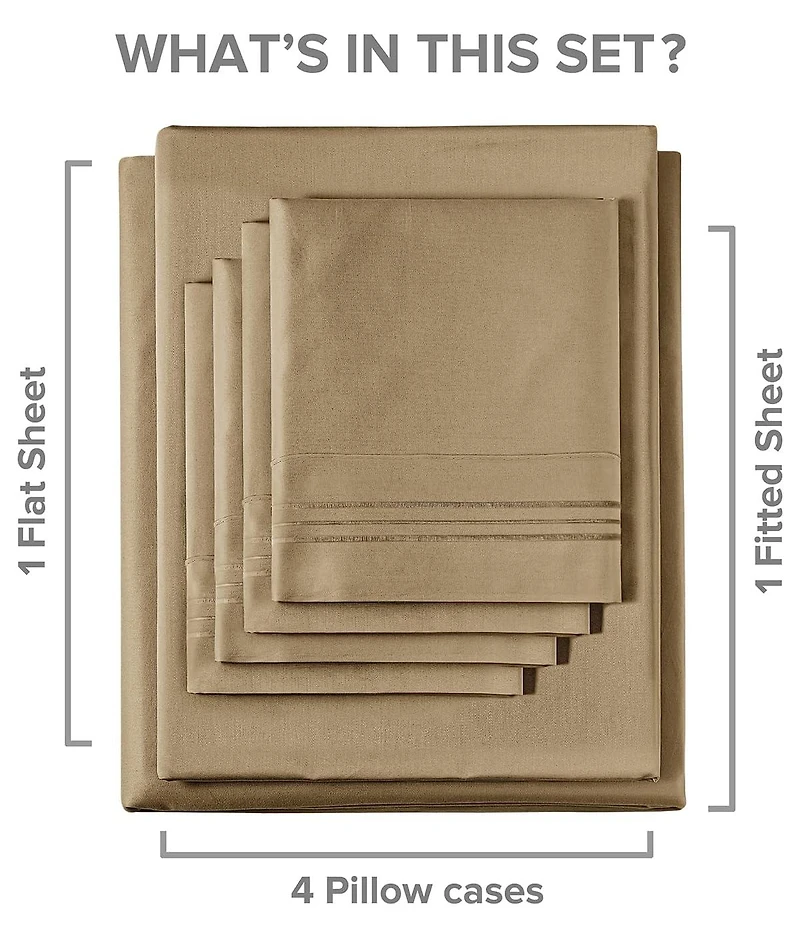 Piece Microfiber Solid Sheet Set