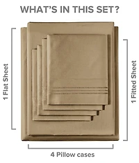 Piece Microfiber Solid Sheet Set