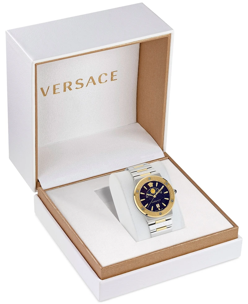 Versace Women's Swiss Greca Logo Two-Tone Stainless Steel Bracelet Watch 38mm