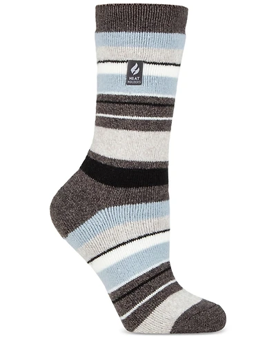 Heat Holders Women's Lite Peony Multi Stripe Crew Socks