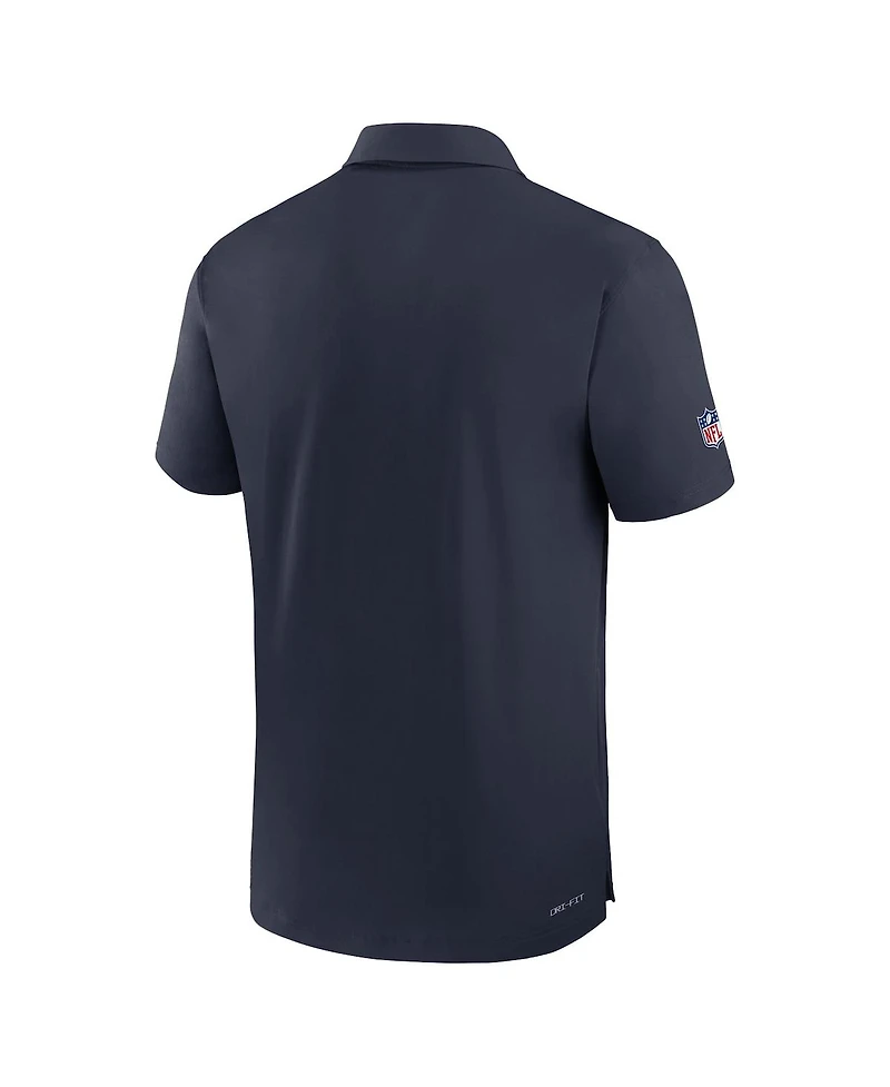 Men's Nike Navy Chicago Bears Sideline Coaches Performance Polo Shirt