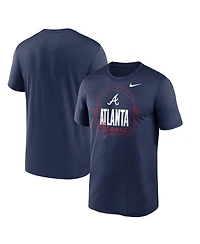 Men's Nike Navy Atlanta Braves Headphones Hometown Legend Performance T-shirt