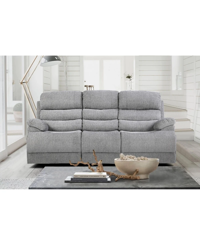 White Label Cruz 84" Double Reclining Sofa