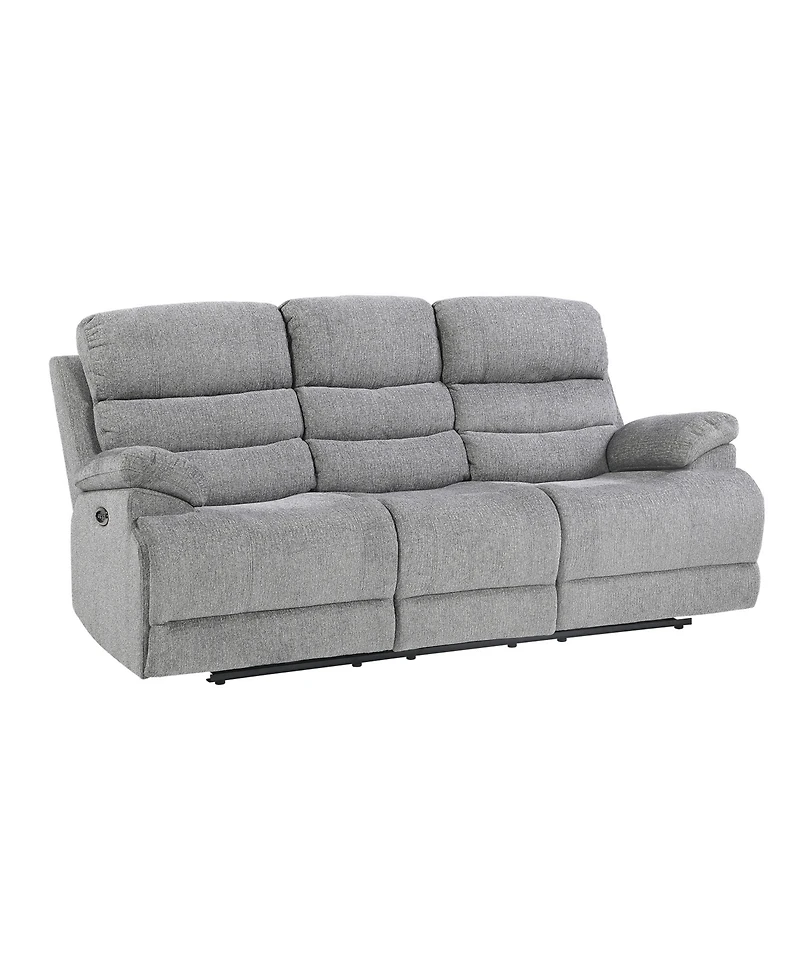 White Label Cruz Power 84" Double Reclining Sofa with Power Headrests and Usb Port