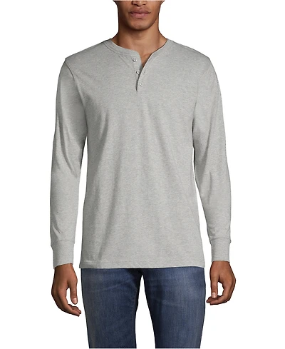 Lands' End Men's Tall Super-t Long Sleeve Henley Shirt