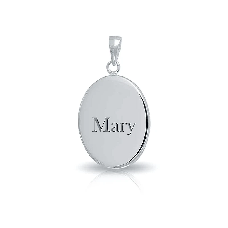 Bling Jewelry Classic Blue White Carved Oval Simple Framed Victorian Lady Portrait Mother and Child Cameo Pendant Necklace Wife Sterling Silver