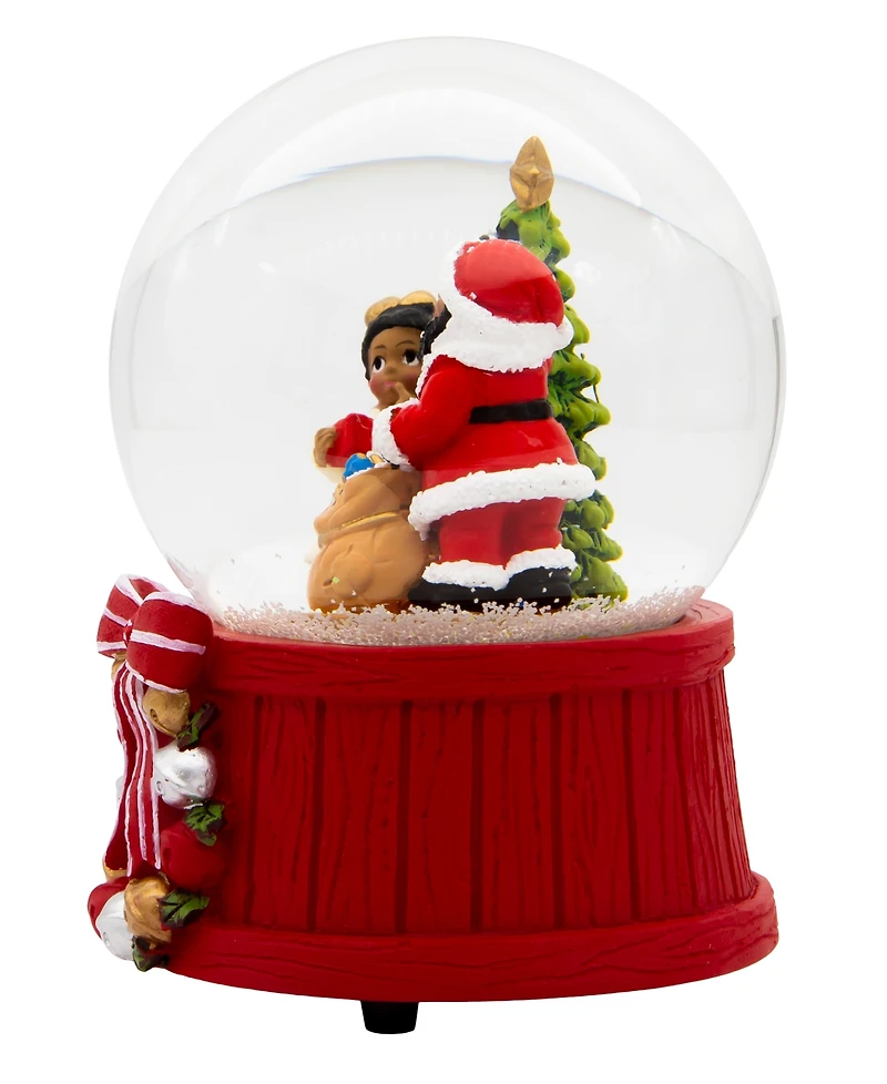 Kurt Adler 100mm Musical African American Santa Water Globe