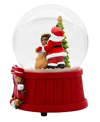 Kurt Adler 100mm Musical African American Santa Water Globe