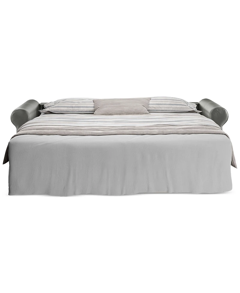 Elsher 85" Leather Sleeper Sofa, Created for Macy's